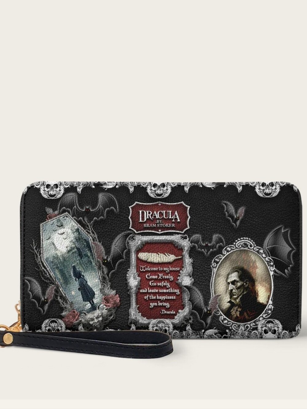 Lettoria Vegan Leather Long Wallet Wristlet
